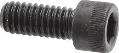 Made in USA - 1/4-28 UNF Hex Socket Drive, Socket Cap Screw - Alloy Steel, Black Oxide, Fully Threaded, 1/2" Length Under Head - Caliber Tooling