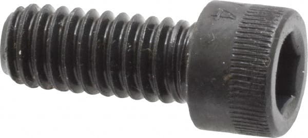 Made in USA - 3/8-16 UNC Hex Socket Drive, Socket Cap Screw - Alloy Steel, Black Oxide, Partially Threaded, 3" Length Under Head - Caliber Tooling