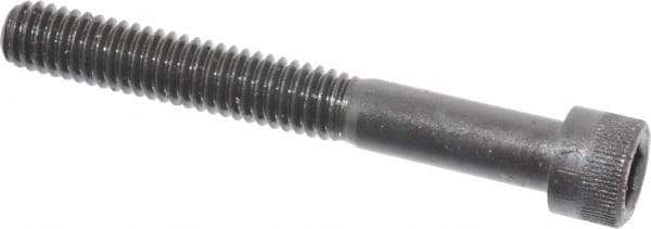 Made in USA - 5/16-18 UNC Hex Socket Drive, Socket Cap Screw - Alloy Steel, Black Oxide Finish, Partially Threaded, 2-1/2" Length Under Head - Caliber Tooling