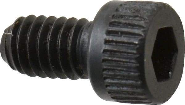 Made in USA - #6-40 UNF Hex Socket Drive, Socket Cap Screw - Alloy Steel, Black Oxide Finish, Fully Threaded, 1/4" Length Under Head - Caliber Tooling