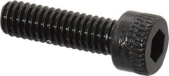 Made in USA - #6-40 UNF Hex Socket Drive, Socket Cap Screw - Alloy Steel, Black Oxide Finish, Fully Threaded, 1/2" Length Under Head - Caliber Tooling