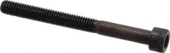 Made in USA - #10-32 UNF Hex Socket Drive, Socket Cap Screw - Alloy Steel, Black Oxide Finish, Partially Threaded, 2" Length Under Head - Caliber Tooling