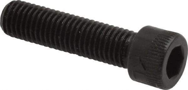 Made in USA - 1/4-28 UNF Hex Socket Drive, Socket Cap Screw - Alloy Steel, Black Oxide Finish, Fully Threaded, 1" Length Under Head - Caliber Tooling