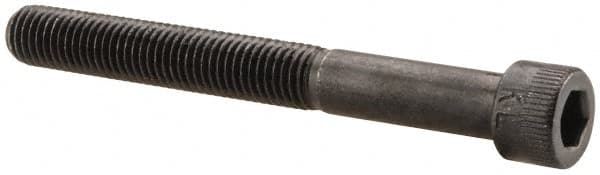 Made in USA - 1/4-28 UNF Hex Socket Drive, Socket Cap Screw - Alloy Steel, Black Oxide Finish, Partially Threaded, 2-1/4" Length Under Head - Caliber Tooling