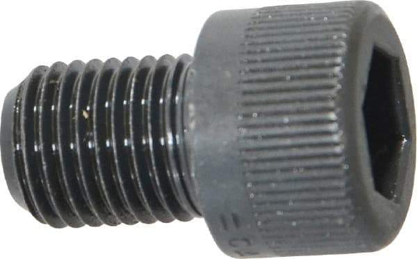 Made in USA - 3/8-24 UNF Hex Socket Drive, Socket Cap Screw - Alloy Steel, Black Oxide Finish, Fully Threaded, 1/2" Length Under Head - Caliber Tooling