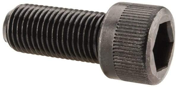 Made in USA - 3/8-24 UNF Hex Socket Drive, Socket Cap Screw - Alloy Steel, Black Oxide Finish, Fully Threaded, 7/8" Length Under Head - Caliber Tooling