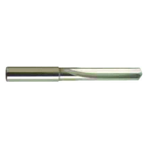 9.5 mm Dia. × 7.2 mm Shank × 61 mm Flute Length × 103 mm OAL, 4xD, 130°, Bright, 4xD Flute, Coolant Thru, Round Solid Carbide Drill - Exact Industrial Supply