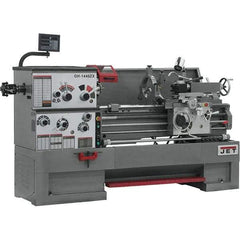 Jet - 14" Swing, 40" Between Centers, 230 Volt, Triple Phase Engine Lathe - 7MT Taper, 7-1/2 hp, 42 to 1,800 RPM, 3-1/8" Bore Diam, 40" Deep x 47" High x 97-1/2" Long - Caliber Tooling