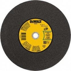 DeWALT - 14" 24 Grit Silicon Carbide Cutoff Wheel - 1/8" Thick, 1" Arbor, 5,500 Max RPM, Use with Gas Powered Saws - Caliber Tooling