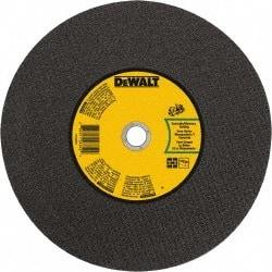 DeWALT - 14" 24 Grit Silicon Carbide Cutoff Wheel - 1/8" Thick, 20mm Arbor, 5,500 Max RPM, Use with Gas Powered Saws - Caliber Tooling