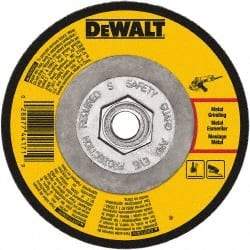 DeWALT - 24 Grit, 7" Wheel Diam, 1/8" Wheel Thickness, Type 27 Depressed Center Wheel - Aluminum Oxide, Diamond Matrix Bond, 8,700 Max RPM, Compatible with Angle Grinder - Caliber Tooling