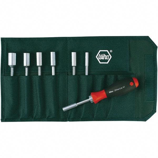 Wiha - 8 Piece, 3/16 to 1/2" Nut Driver Set - Standard Shaft, Cushion Grip Handle - Caliber Tooling