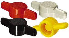 Made in USA - Tee Plastic Thumb Screw - 1" OAL, 1" Head Diam x 1/4" Head Height - Caliber Tooling