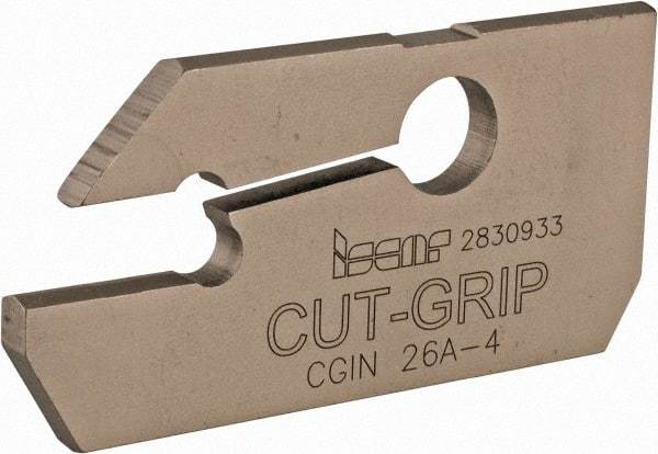 Iscar - 3.6 to 4.5mm Groove Width, 19.5mm Max Depth of Cut, Neutral Cut, CGIN Indexable Grooving Blade - GIFI-E, GIMIY, GINI-E, GIPI, GIPI (Full Radius), GIPI-E, GIPI-E (Full Radius) Insert Style, Series Cut Grip - Caliber Tooling