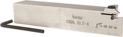 Iscar - GHD, External, Left Hand, 0.4" Max Depth of Cut, 0.157 to 0.197" Groove Width, Indexable Grooving Tool Holder - GI.. Insert Compatibility, 1-1/4" Shank Height, 1-1/4" Shank Width, 7" OAL - Caliber Tooling