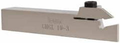 Iscar - GHG, Left Hand Cut, 1.58" Max Workpc Diam, GI..,TIP.. Insert, Indexable Cutoff Toolholder - 0.79 Max Depth of Cut, 3/4" Shank Width, 3/4" Shank Height, 4-1/2" OAL - Caliber Tooling