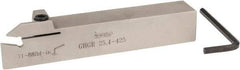 Iscar - GHG, External, Right Hand, 2" Max Depth of Cut, 0.185 to 1/4" Groove Width, Indexable Grooving Tool Holder - GI..,TIP.. Insert Compatibility, 1" Shank Height, 1" Shank Width, 6" OAL - Caliber Tooling