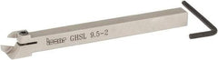 Iscar - GHS, External, Left Hand, 0.395" Max Depth of Cut, 0.087 to 1/8" Groove Width, Indexable Grooving Tool Holder - GIG, GIM, GIP, TIP Insert Compatibility, 3/8" Shank Height, 3/8" Shank Width, 4.72" OAL - Caliber Tooling