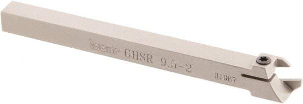 Iscar - GHS, External, Right Hand, 0.395" Max Depth of Cut, 0.087 to 1/8" Groove Width, Indexable Grooving Tool Holder - GIG, GIM, GIP, TIP Insert Compatibility, 3/8" Shank Height, 3/8" Shank Width, 4.72" OAL - Caliber Tooling