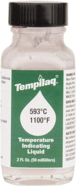 Tempil - 1,100°F Temp Indicating Liquid - 2 Ounce Container, 593°C - Caliber Tooling