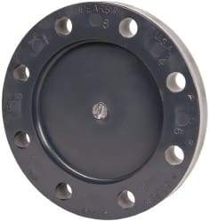 Value Collection - 6" Pipe, 11" OD, PVC Blind Pipe Flange - Schedule 80, Gray - Caliber Tooling