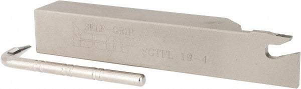 Iscar - SGTF, Left Hand Cut, 2" Max Workpc Diam, GFN, GFR Insert, Indexable Cutoff Toolholder - 3/4" Shank Width, 3/4" Shank Height, 4-1/2" OAL - Caliber Tooling