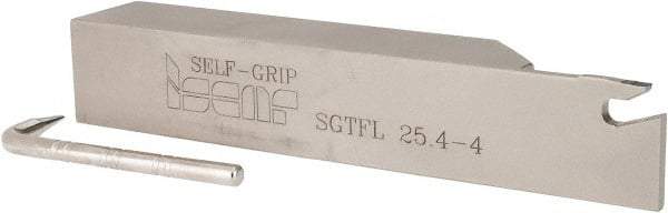 Iscar - SGTF, Left Hand Cut, 2-1/2" Max Workpc Diam, GFN, GFR Insert, Indexable Cutoff Toolholder - 1" Shank Width, 1" Shank Height, 5.9" OAL - Caliber Tooling