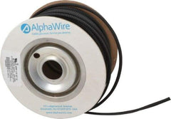 Alpha Wire - 11.13mm ID, Black PET Expandable Cable Sleeve - 100' Coil Length, -103 to 257°F - Caliber Tooling