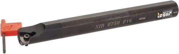 Iscar - Internal Thread, Right Hand Cut, 3/4" Shank Width x 3/4" Shank Height Indexable Threading Toolholder - 7" OAL, P 16 Insert Compatibility, SI Toolholder, Series SIR - Caliber Tooling