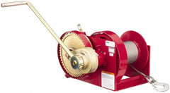 4,000 Lbs. Load Limit Spur Gear Hand Winch 21.9 Inches Long x 24.19 Inches High x 15-1/4 Inches Deep, 4,000 Lbs. Line Pull Capacity, 10 Lbs. Force to Lift 1,000 Pounds