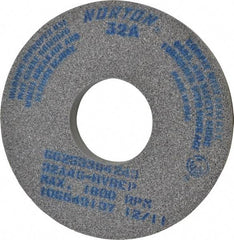 Norton - 14" Diam x 5" Hole x 1-1/2" Thick, H Hardness, 46 Grit Surface Grinding Wheel - Aluminum Oxide, Type 1, Coarse Grade, 1,800 Max RPM, Vitrified Bond, No Recess - Caliber Tooling