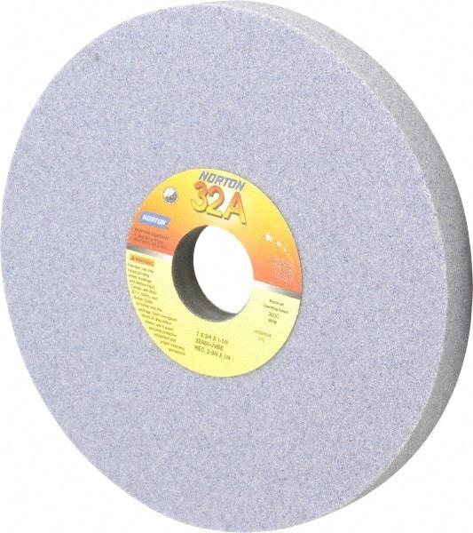 Norton - 7" Diam x 1-1/4" Hole x 3/4" Thick, J Hardness, 60 Grit Surface Grinding Wheel - Aluminum Oxide, Type 5, Medium Grade, 3,600 Max RPM, Vitrified Bond, One-Side Recess - Caliber Tooling