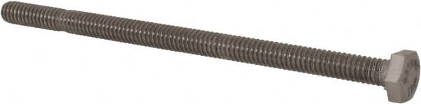 Value Collection - 1/4-20 UNC, 4-1/2" Length Under Head Hex Head Cap Screw - Fully Threaded, Grade 316 Stainless Steel, Uncoated, 7/16" Hex - Caliber Tooling