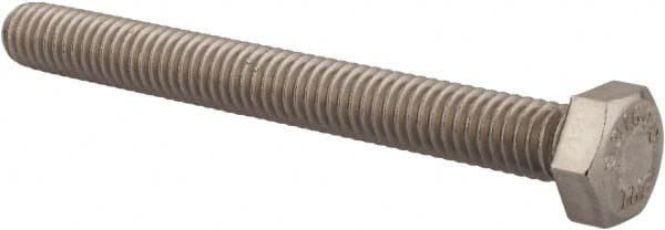 Value Collection - 5/16-18 UNC, 3" Length Under Head Hex Head Cap Screw - Fully Threaded, Grade 316 Stainless Steel, Uncoated, 1/2" Hex - Caliber Tooling