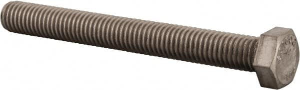 Value Collection - 1/2-13 UNC, 4-1/2" Length Under Head Hex Head Cap Screw - Fully Threaded, Grade 316 Stainless Steel, Uncoated, 3/4" Hex - Caliber Tooling