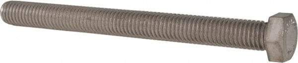 Value Collection - 1/2-13 UNC, 5-1/2" Length Under Head Hex Head Cap Screw - Fully Threaded, Grade 316 Stainless Steel, Uncoated, 3/4" Hex - Caliber Tooling