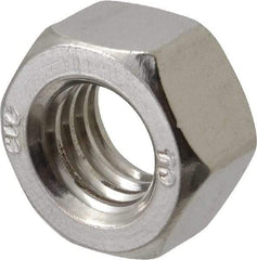 Value Collection - 7/16-14 UNC Stainless Steel Right Hand Hex Nut - 11/16" Across Flats, 3/8" High, Uncoated - Caliber Tooling