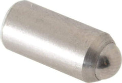 Gibraltar - 0.525" Body Length x 1/4" Body Diam, 1.5 Lb Init to 3.5 Lb Final End Force, Stainless Steel Press Fit Ball Plunger - 3/16" Ball Diam, 0.07" Max Ball Reach, +0.0010; +0.0020" Tolerance - Caliber Tooling