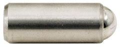 Gibraltar - 1.218" Body Length x 1/2" Body Diam, 4 Lb Init to 9 Lb Final End Force, Stainless Steel Press Fit Ball Plunger - 7/16" Ball Diam, 0.161" Max Ball Reach, +0.0010; +0.0020" Tolerance - Caliber Tooling