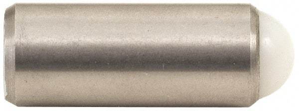 Gibraltar - 11/16" Body Length x 5/16" Body Diam, 8 Lb Init to 16 Lb Final End Force, Stainless Steel Press Fit Ball Plunger - 1/4" Ball Diam, 0.09" Max Ball Reach, +0.0010; +0.0020" Tolerance - Caliber Tooling