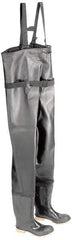 Dunlop Protective Footwear - Men's Size 6 Medium Width Steel Wader - Black, PVC Upper, 56-3/5" High, Cold Protection, Non-Slip, Waterproof - Caliber Tooling