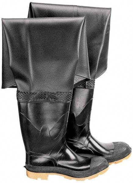 Dunlop Protective Footwear - Men's Size 11 Medium Width Steel Wader - Black, PVC Upper, 35" High, Cold Protection, Non-Slip, Waterproof - Caliber Tooling