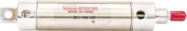 ARO/Ingersoll-Rand - 1" Stroke x 1-1/2" Bore Double Acting Air Cylinder - 1/8 Port, 7/16-20 Rod Thread, 200 Max psi, -40 to 160°F - Caliber Tooling