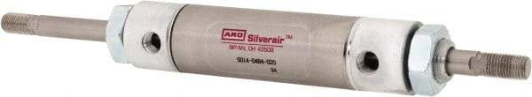 ARO/Ingersoll-Rand - 2" Stroke x 1-1/4" Bore Double Acting Air Cylinder - 1/8 Port, 7/16-20 Rod Thread, 200 Max psi, -40 to 160°F - Caliber Tooling