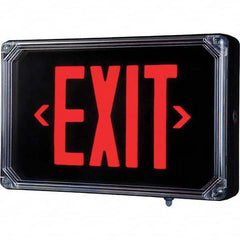 Hubbell Lighting - Illuminated Exit Signs Number of Faces: 2 Letter Color: Red - Caliber Tooling