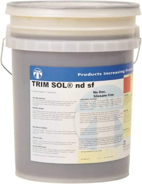 Master Fluid Solutions - Trim SOL ndsf, 5 Gal Pail Cutting & Grinding Fluid - Water Soluble, For Cutting, Grinding - Caliber Tooling