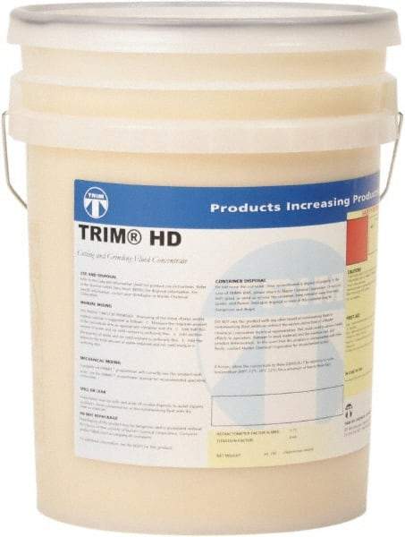 Master Fluid Solutions - Trim HD, 5 Gal Pail Cutting & Grinding Fluid - Synthetic, For Cutting, Grinding - Caliber Tooling