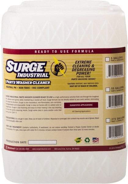 Surge Industrial - 5 Gal Pail Parts Washer Fluid - Water-Based - Caliber Tooling