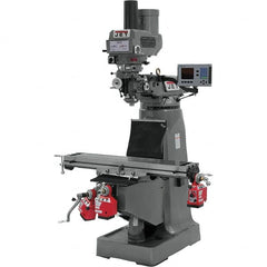 Jet - Knee Milling Machines Spindle Speed Control: Electronic Variable Speed Table Length (Inch): 9 - Caliber Tooling