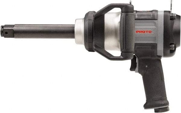 Proto - 1" Drive, 5,000 RPM, 2,500 Ft/Lb Torque Impact Wrench - Pistol Grip Handle, 900 IPM, 12 CFM, 90 psi, 1/2" NPT Inlet - Caliber Tooling